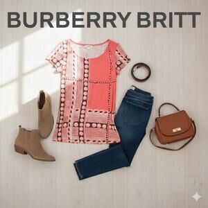 Burberry Brit Scoop Neck Top Sz. S